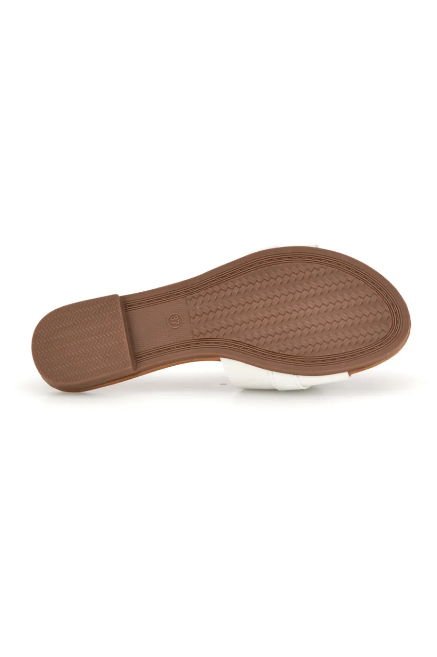 Ciabatte bianche con catena decorativa PREA441-THE FIRST CHIC Online