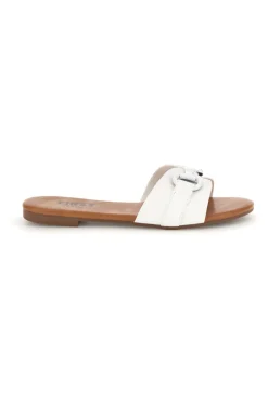 Ciabatte bianche con catena decorativa PREA441-THE FIRST CHIC Online