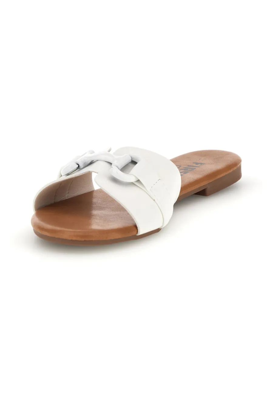 Ciabatte bianche con catena decorativa PREA441-THE FIRST CHIC Online
