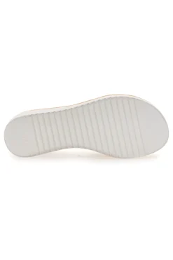 Ciabatte Bianche con Catenina Argento e Platform 3456-PITTARELLO LOVE New