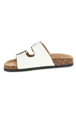 Ciabatte Bianche con doppia fibbia Me & me 1043103-ME u0026 ME Outlet