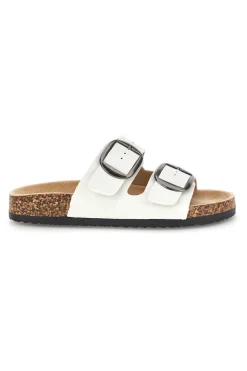 Ciabatte Bianche con doppia fibbia Me & me 1043103-ME u0026 ME Outlet