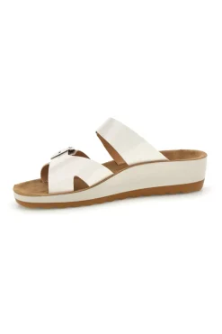 Ciabatte bianche con doppia fascia regolabile e zeppa 90420k26hc-FLY FLOT