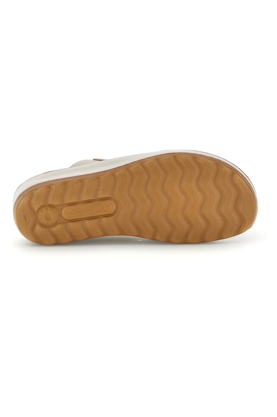 Ciabatte bianche con doppia fascia regolabile e zeppa 90420k26hc-FLY FLOT