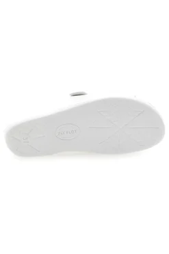Ciabatte bianche con doppia fibbia 63008ZE-FLY FLOT Clearance