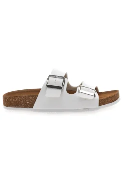 Ciabatte Bianche con Doppia Fibbia Made in Italy 335A00630SR-PITTARELLO TIERRA Clearance