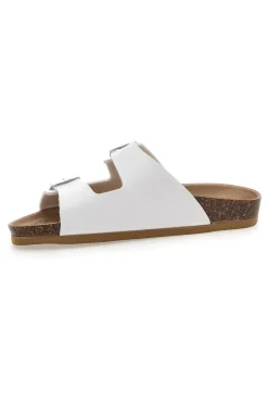 Ciabatte Bianche con Doppia Fibbia 25413-BIO UP Best