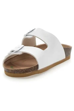 Ciabatte Bianche con Doppia Fibbia 25413-BIO UP Best
