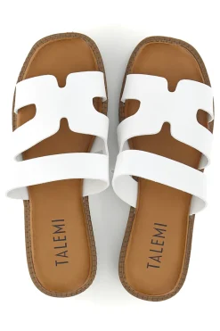 Ciabatte bianche con fasce intrecciate APY60-TALEMI Best