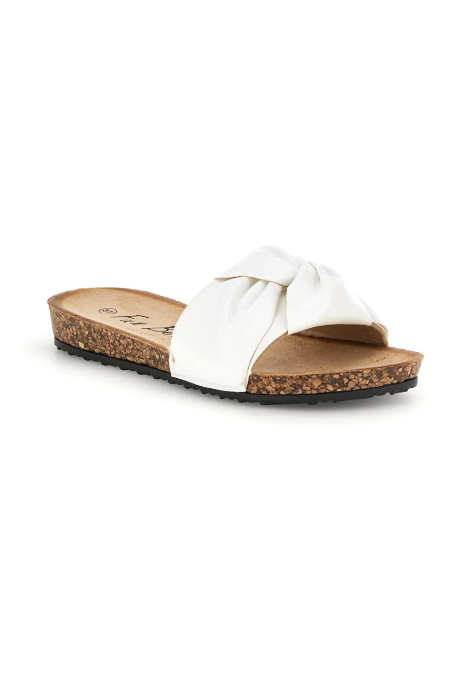 Ciabatte bianche con fascia annodata 18107-FUN BEACH Clearance