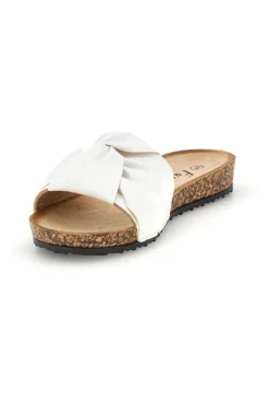 Ciabatte bianche con fascia annodata 18107-FUN BEACH Clearance