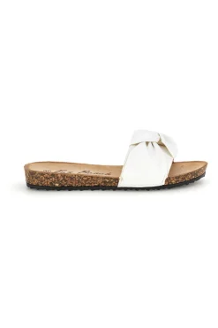 Ciabatte bianche con fascia annodata 18107-FUN BEACH Clearance