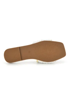 Ciabatte bianche con fascia intrecciata PRE5410-THE FIRST CHIC