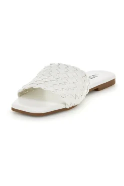 Ciabatte bianche con fascia intrecciata PRE5410-THE FIRST CHIC