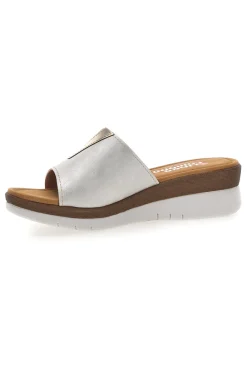 Ciabatte bianche con fascia intrecciata e plantare morbido 6526-LINEA COMODA Discount