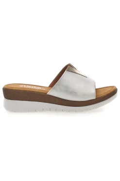 Ciabatte bianche con fascia intrecciata e plantare morbido 6526-LINEA COMODA Discount
