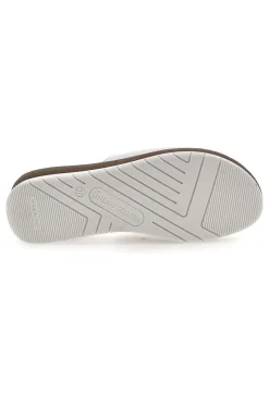Ciabatte bianche con fascia intrecciata e plantare morbido 6526-LINEA COMODA Discount