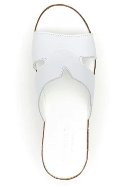 Ciabatte Bianche Con Fascia in Pelle e Platform Alto 342070428-PITTARELLO