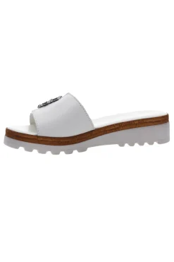 Ciabatte Bianche con Fibbia Decorativa Made in Italy 356670811-PITTARELLO Outlet