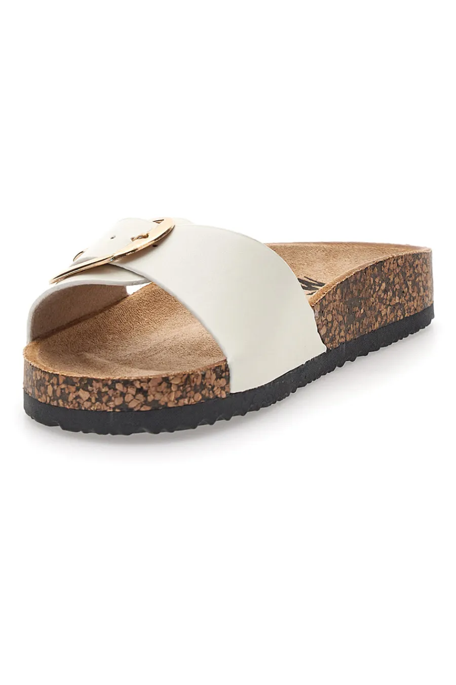 Ciabatte bianche con fibbia e suola effetto sughero Me & Me 14168-ME u0026 ME Sale