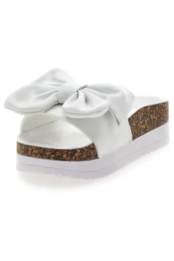 Ciabatte Bianche Con Fiocco 8634-LAURA BIAGIOTTI New