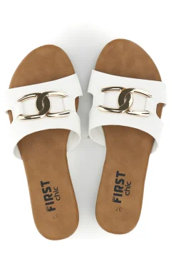 Ciabatte bianche con morsetto PREA1310-THE FIRST CHIC Sale
