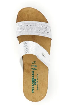 Ciabatte bianche con sottopiede in pelle 293A480PR-PITTARELLO ECO Sale