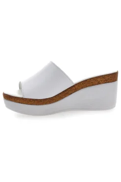 Ciabatte Bianche Con Zeppa con Fascia in Pelle 28004525-PITTARELLO
