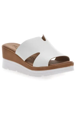 Ciabatte Bianche con Zeppa 11071242-PLOCADI Clearance