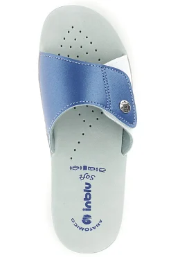 Ciabatte bianche e blu con fascia regolabile 61 VR-INBLU Sale