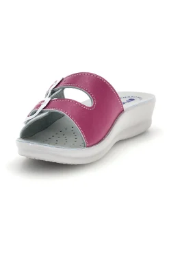 Ciabatte bianche e fucsia con doppia fibbia 62 VR-INBLU Best