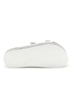 Ciabatte bianche lucide con doppia fibbia S11U009-SUPERGA
