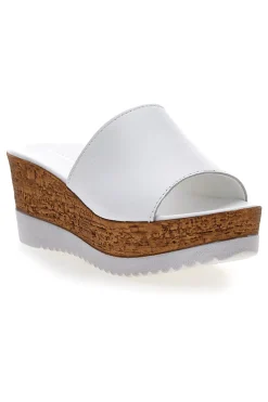 Ciabatte Bianchi con Fascia in Pelle Made in Italy 233170428-PITTARELLO Hot