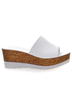 Ciabatte Bianchi con Fascia in Pelle Made in Italy 233170428-PITTARELLO Hot