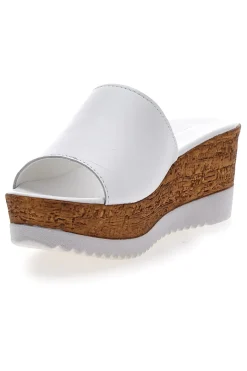 Ciabatte Bianchi con Fascia in Pelle Made in Italy 233170428-PITTARELLO Hot