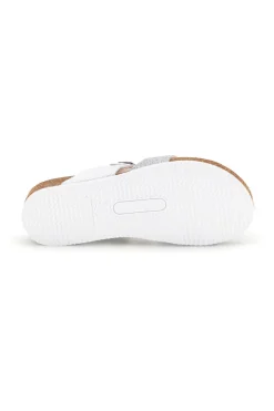 Ciabatte bianco argento sottopiede in vera pelle 293A311SR-PITTARELLO ECO Clearance