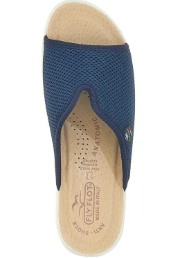 Ciabatte blu a punta aperta con sottopiede in pelle T4429FE-FLY FLOT Clearance