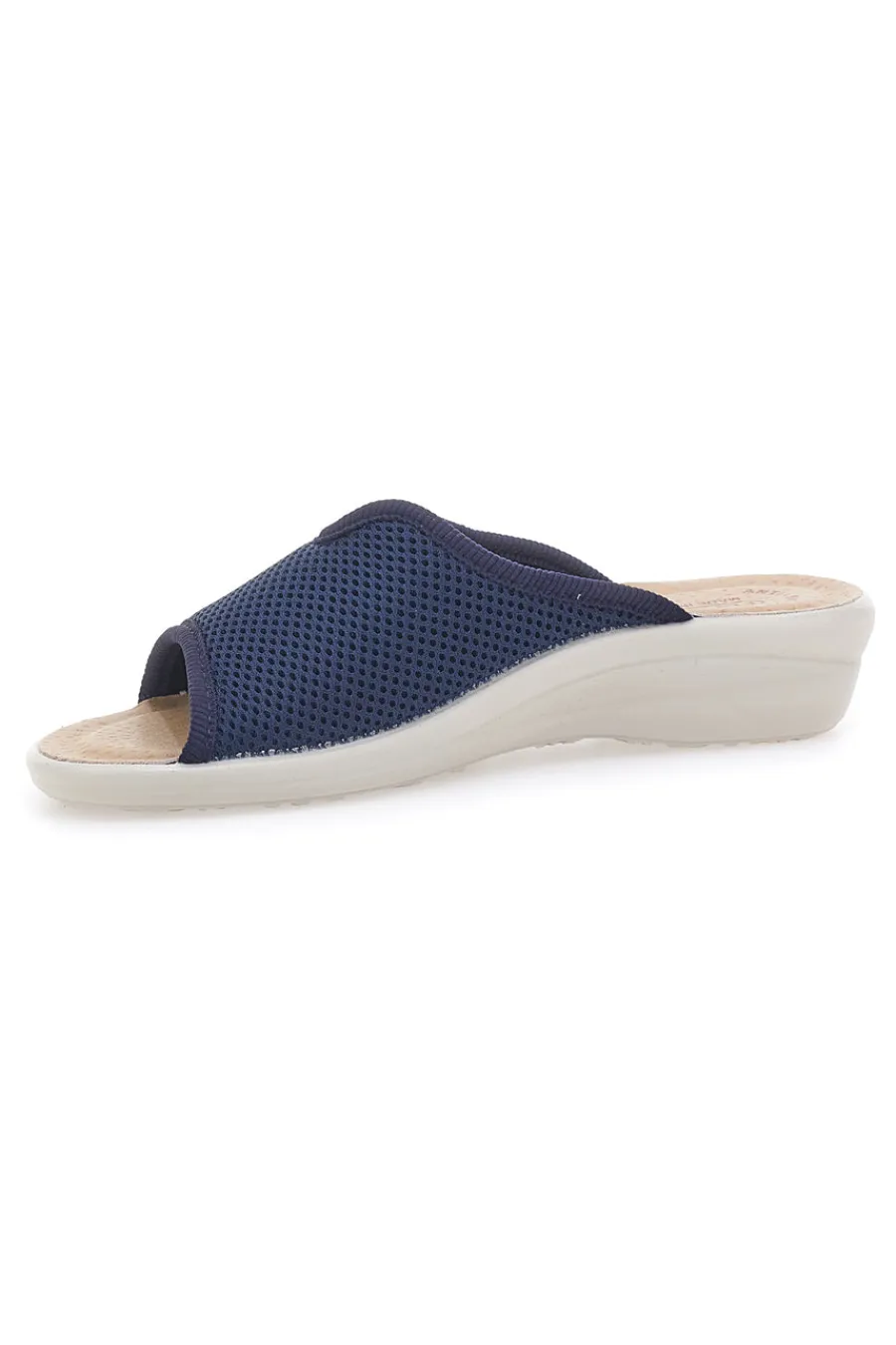 Ciabatte blu a punta aperta con sottopiede in pelle T4429FE-FLY FLOT Clearance