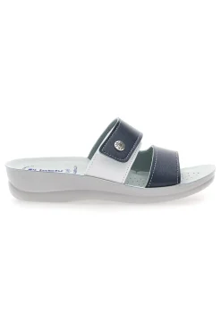 Ciabatte blu con doppia fascia regolabile e plantare anatomico 63VR-INBLU New