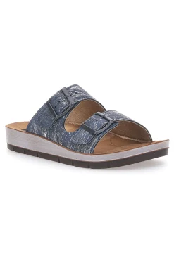 Ciabatte blu con doppia fibbia comfort 50 CP-INBLU Hot
