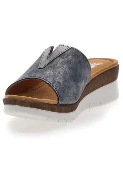 Ciabatte Blu con Platform 6526-LINEA COMODA Discount