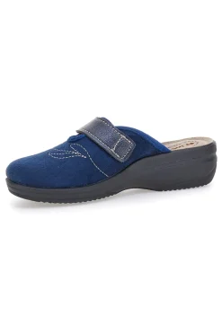 Ciabatte blu con ricamo floreale e chiusura regolabile 17 LV-INBLU Best