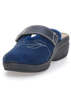 Ciabatte blu con ricamo floreale e chiusura regolabile 17 LV-INBLU Best