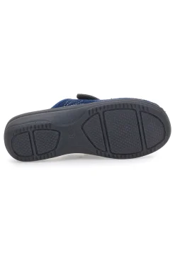 Ciabatte blu con ricamo floreale e chiusura regolabile 17 LV-INBLU Best