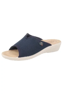 Ciabatte blu con sottopiede in vera pelle antiscivolo 90T40429FE-FLY FLOT Best