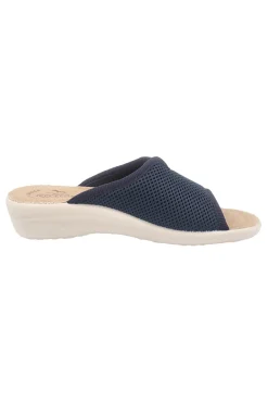 Ciabatte blu con sottopiede in vera pelle antiscivolo 90T40429FE-FLY FLOT Best