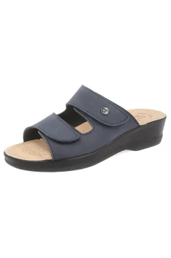 Ciabatte blu con sottopiede in vera pelle, fodera Air Flot e antiscivolo 90630J86CE-FLY FLOT