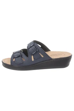 Ciabatte blu con sottopiede in vera pelle antiscivolo 90160008CE-FLY FLOT Discount