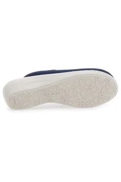 Ciabatte blu con sottopiede in pelle T4368FE-FLY FLOT