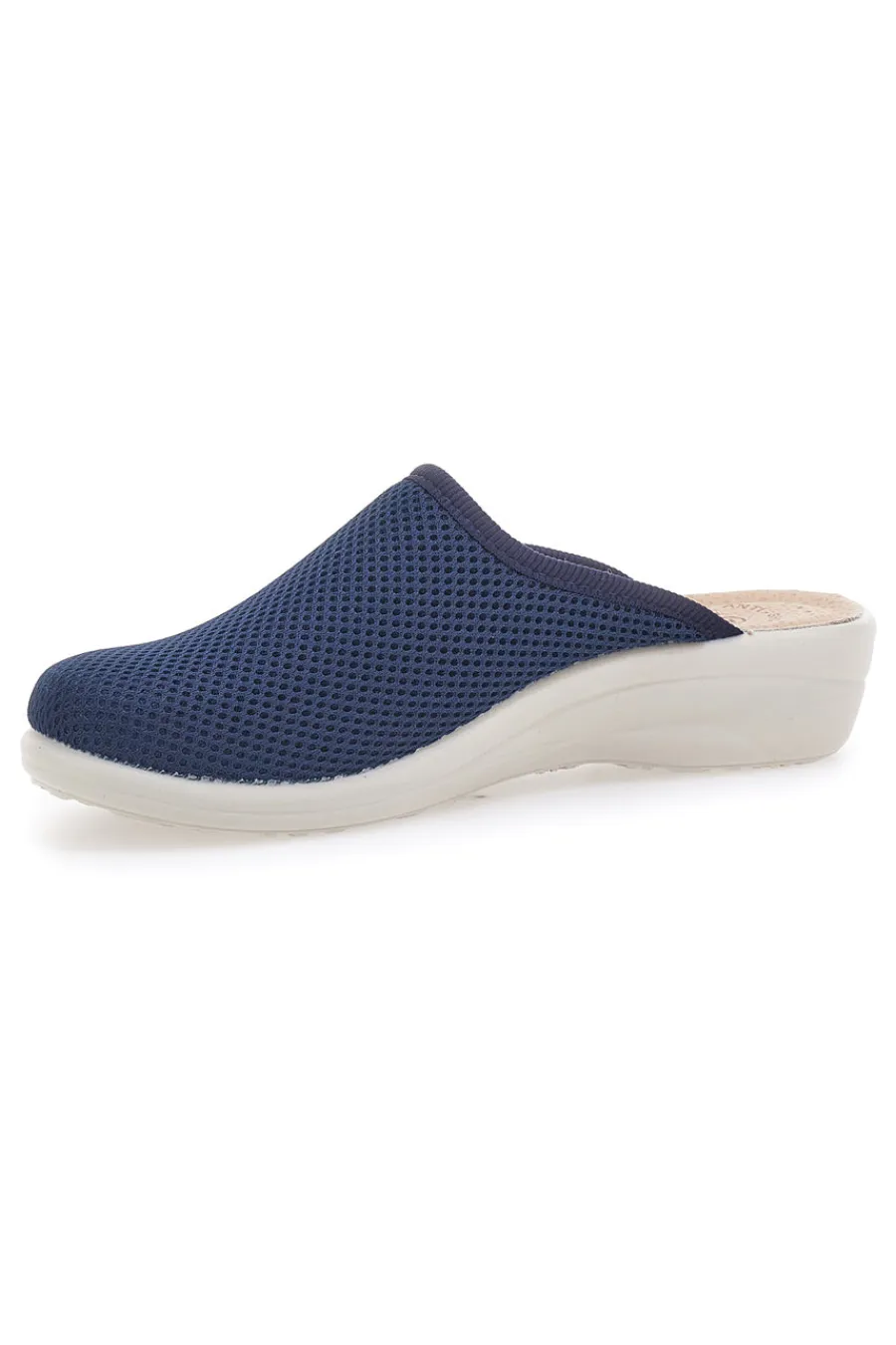 Ciabatte blu con sottopiede in pelle T4368FE-FLY FLOT